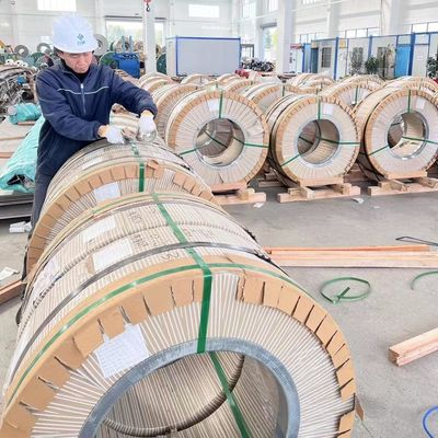 Cold Rolled Stainless Steel Strip Roll 0.3 - 3.0mm Slit Cutting Without Burr 8K