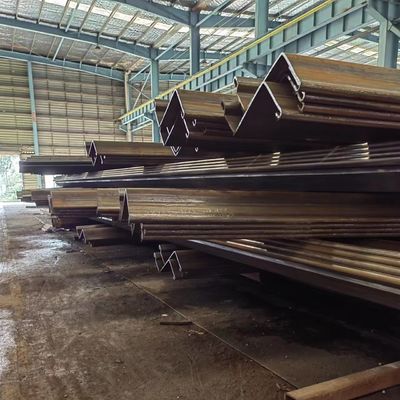 Larssen Steel Sheet Pile Sy290 Sy390 Used Black Color Piling Hot Rolled U Shaped