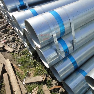 Hot Dip Galvanized Round Steel Pipe / GI Pipe Pre Galvanized Steel Pipe Galvanized Tube For Construction