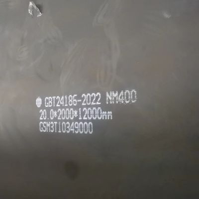 NM400 Steel Plate Wear Resistant Plate with 400 HB Width 2000mm 2200mm Custom Cutting