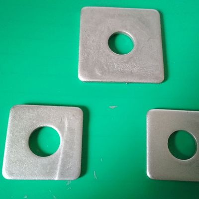 Zinc Plain Shims Round Hole Square Washers OEM Galvanized Large Metal Square Plate Washer