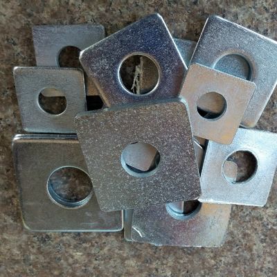 Zinc plated rectangular flat washer galvanized metal steel 3/8" flat square washer