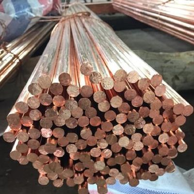 Oxygen-Free Copper C10200 / C102 Round Copper Bar in 3m Lnegth Copper Rod