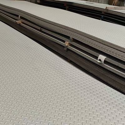 AISI304 Rice Patteren Anti-slip Stainless Checker Plate 2.0 - 8.0mm