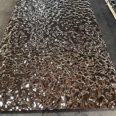 Water Ripple Stainless Steel Sheet Grade 304 AISI304 Thickness 0.3 - 1.0mm for Decoration