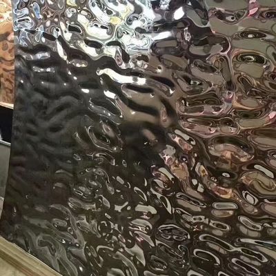 Wave Water Ripple Finish Stainless Steel Sheet Grade 304 With Mirror Gld Mirror Finishing