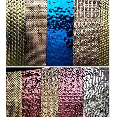 Wave Water Ripple Finish Stainless Steel Sheet Grade 304 With Mirror Gld Mirror Finishing