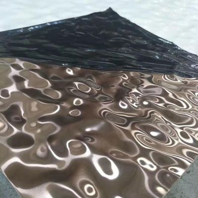 Wall Decoration Stainless Steel Sheet Water Ripple Pattern Thickness 0.3 - 3.0mm SS Sheet