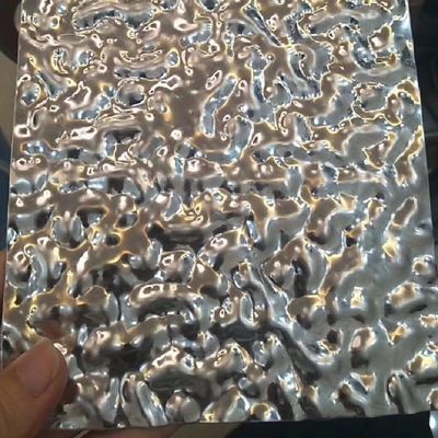 304 Stainless Steel Water Ripple Sheets thickness 0.3 - 2.5mm SS Sheet Water Wave Sheet