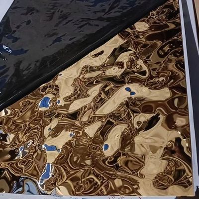 304 Stainless Steel Water Ripple Sheets thickness 0.3 - 2.5mm SS Sheet Water Wave Sheet