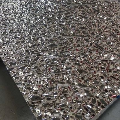 Water Ripple Stainless Steel Sheet AISI304 Gold Mirror Small Big Waterwave Pattern Sheet