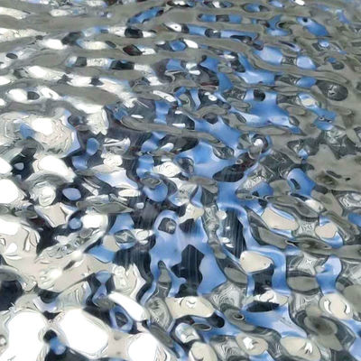 304 Embossed Water Ripple Design Pattern Stainless Steel Sheet 0.3 - 3.0mm Mirror Finishing