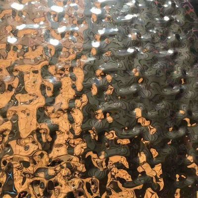 304 Water Ripple Pattern Stainless Steel Sheet For Wall Cladding Thickness 0.4 - 3.0mm Thickness