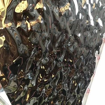304 Water Ripple Pattern Stainless Steel Sheet For Wall Cladding Thickness 0.4 - 3.0mm Thickness