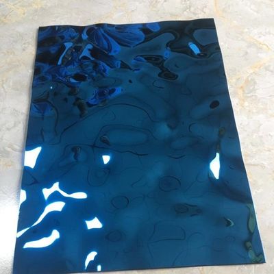 304 Water Ripple Pattern Stainless Steel Sheet For Wall Cladding Thickness 0.4 - 3.0mm Thickness