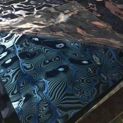 8K Mirror Stamped Decorative Stainless Steel Sheet 201 Water Ripple Stainless Steel Panels