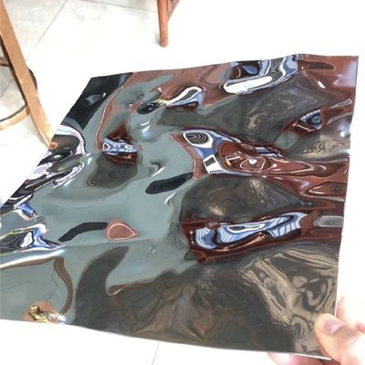 Laser Film Protect 201 304 316L Stainless Steel Water Ripple Sheet / Water Wave SS Sheet