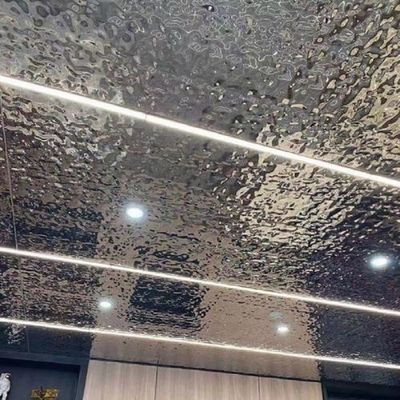 Decorative Stainless Steel Sheet Embossed Water Ripple Sheet For Wall Cladding