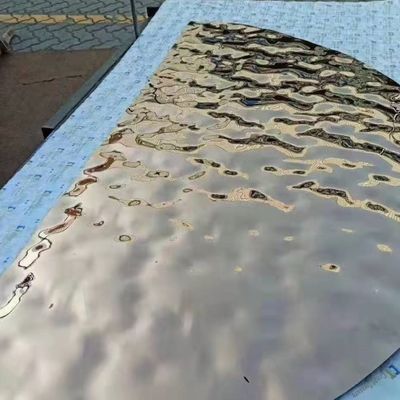 1000 x 2000mm 1219 x 2438mm Standard Size Water Ripple Stainless Steel Sheet AISI304