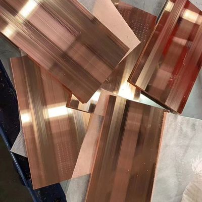 C110 Pure Copper Plate Sheet Alloy 110 Copper Flat Bars Slit Cutting Any Size