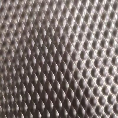 Stainless Steel Diamond Embossed Sheet Aisi304 / 1.4301 Thickness 0.3 - 3.0mm Astm En Din Standard