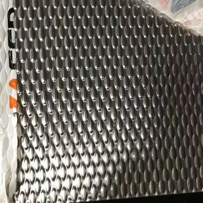 Stainless Steel Diamond Embossed Sheet Aisi304 / 1.4301 Thickness 0.3 - 3.0mm Astm En Din Standard