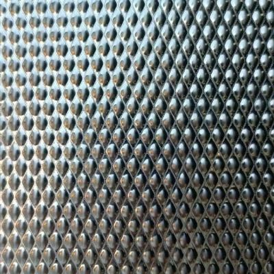Stainless Steel Diamond Embossed Sheet Aisi304 / 1.4301 Thickness 0.3 - 3.0mm Astm En Din Standard