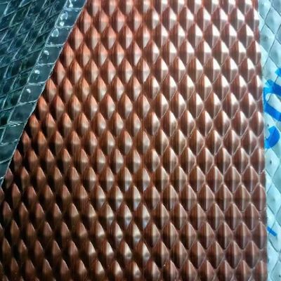 Stainless Steel Diamond Pattern Embossed Sheet / Diamond Pattern 3D SS Sheet