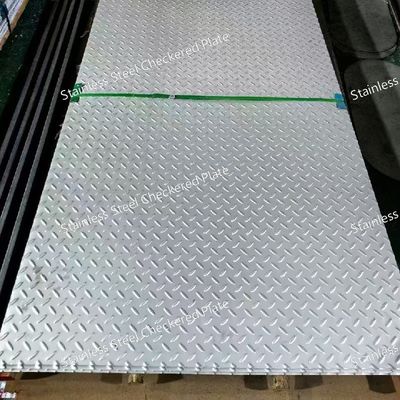 304 Stainless Steel Checkered Plate Thickness 3.0mm 4.0mm 5.0mm 6.0mm For Floor