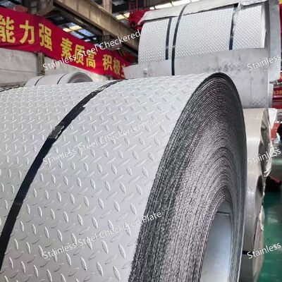 Anti Slip Stainless Steel Checkered Plate Sheet 316L / 1.4404 SS Plates