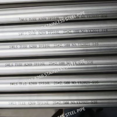 SA269 Bright Annealed Stainless Steel Pipe Grade TP304 TP316L TP321 TP310S 8*1mm 6*1mm
