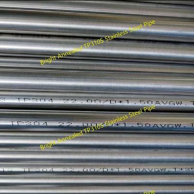 TP310S Stainless Steel Seamless Pipe Bright Surface SCH80S SCH40S Solid Annealed