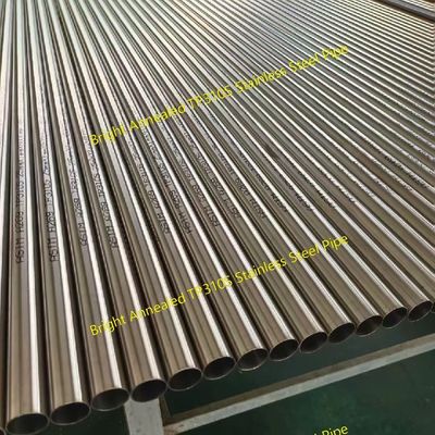 TP310S Stainless Steel Seamless Pipe Bright Surface SCH80S SCH40S Solid Annealed