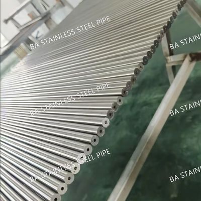 ASTM A269 TP304 BA Stainless Steel Pipe 6*0.6mm/6*1mm/8*1.0mm ±0.03mm Tolerance in 6m Length