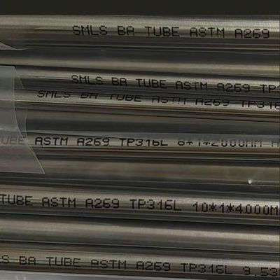 Bright Annealed Seamless BA Stainless Steel Pipe TP316L Small Diameter BA Pipe
