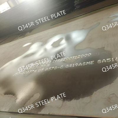 Q345R Steel Plate / Alloy Plate 345R Thickness 6.0 - 250mm Custom Cutting Any Size