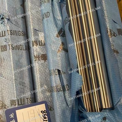 304 Stainless Steel Bright Round Bar High Polished Surface, ASTM A276 Certified
