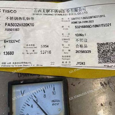 321 Stainless Steel Coil/Plate Intergranular Corrosion Resistant, Custom Sizes Available