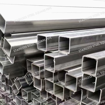 304 Stainless Steel Square Tubing 40x40mm 60x60mm 80x80mm Custom Cut