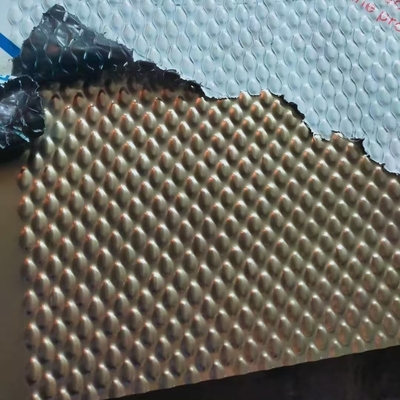Raindrops Pattern Stainless Steel Embossed Sheet SUS304 Thickness 0.6 - 2.0mm SS Sheet