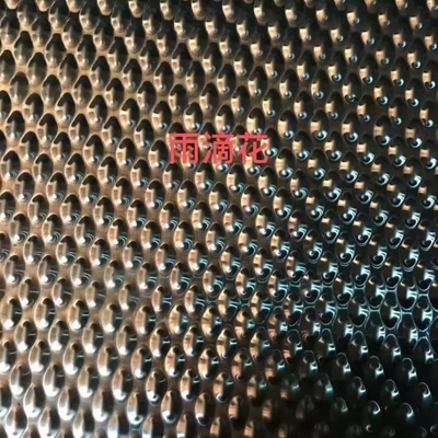 Embossed Stainless Steel Sheet Thickness 1.0mmm 1.2mm 1.5mm 2.0mm Rain Drops Pattern for Kitchen Ware