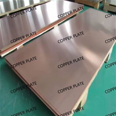 Pure Copper Plate Sheet C11000 , CU-ETP, T2 Red Copper Custom Cutting Soft Anneal