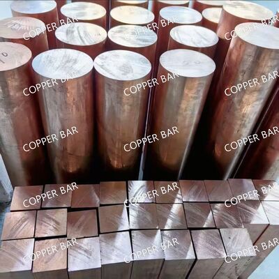 Pure Copper Round Bar Cu-ETP 99.95% Pure Copper Rod Hot Rolled Diameter 10 - 300mm In Custom Length