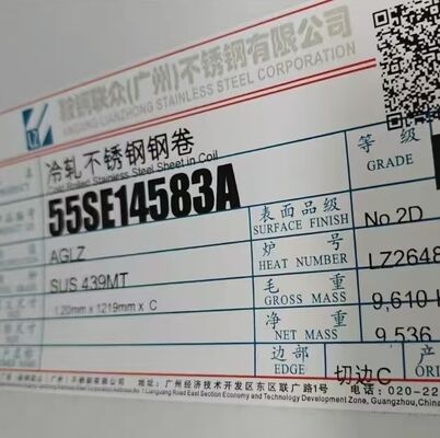 439 Ferritic Stainless Steel Sheet 4FT*8FT for High-Temperature Applications