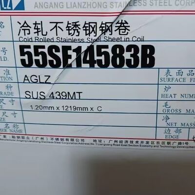 439 Ferritic Stainless Steel Sheet 4FT*8FT for High-Temperature Applications