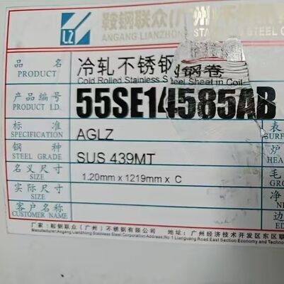 439 Ferritic Stainless Steel Sheet 4FT*8FT for High-Temperature Applications