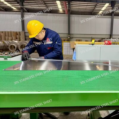 301 / SUS301 / 1.4310 Stainless Steel Sheet 0.1 - 3.0mm Thickness Precision Slit Cutting Without Burr With EN 10204-3.1 Certificate