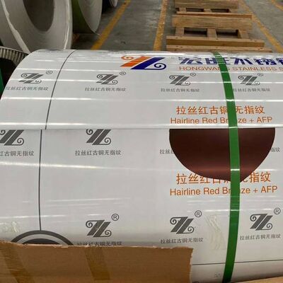 201 304 430 Hairline Stainless Steel Sheet with Gold Black Bronze Copper Color for Decorative Applications