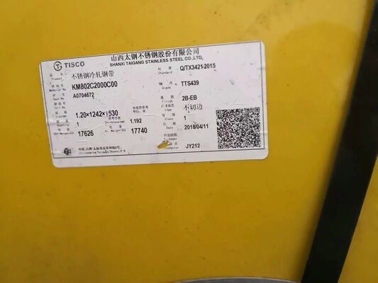 Cold Rolled Bright Surface Corrosion Resistant AISI 439 Stainless Steel Sheet