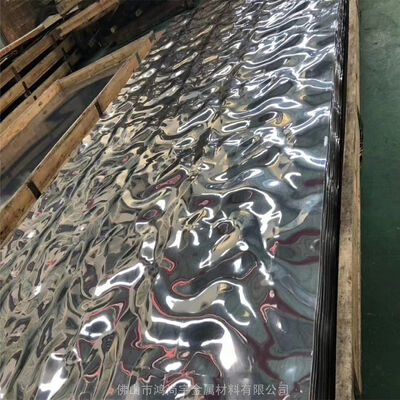 AISI 304 Grade 0.3 - 3.0mm Thickness Polished Surface Stainless Steel Water Ripple Sheet for Decorative Applications